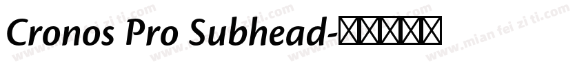 Cronos Pro Subhead字体转换